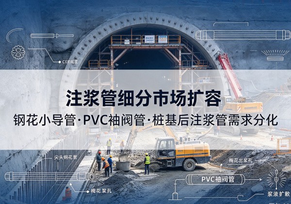 肇源注浆管细分市场扩容，隧道钢花小导管、PVC 袖阀管、桩基后注浆管需求分化